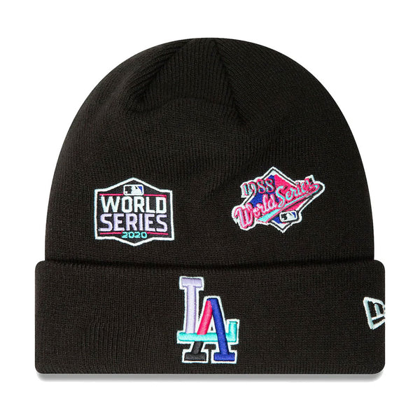 New Era Black Los Angeles Dodgers Polar Lights Sports Knit Beanie