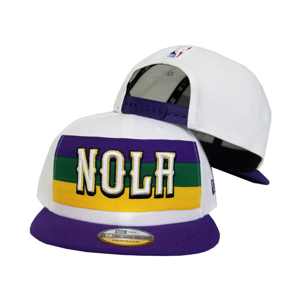 Men's New Era White/Navy New Orleans Pelicans 2025 NBA Draft A-Frame 59FIFTY Fitted Hat