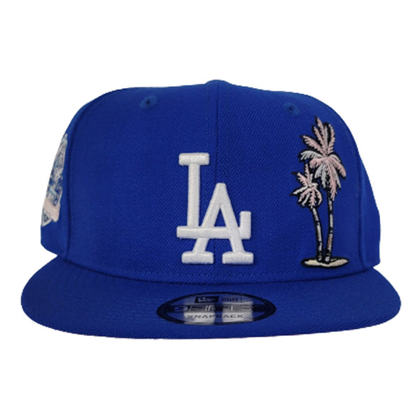 Sky Blue Los Angeles Dodgers Palm Tree Pink Bottom 60th Anniversary Side  Patch New Era 9Fifty Snapback