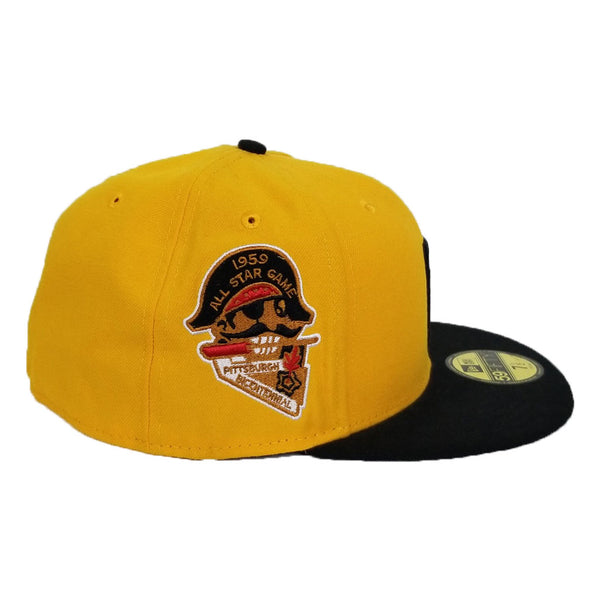 New Era Black Yellow Grey Bottom Pittsburgh Pirates 1959 All Star Game  Fitted Hat – Exclusive Fitted Inc.