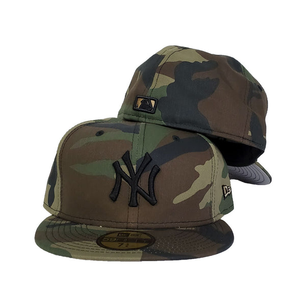 【New Era】 ★ MLB New York Yankees Basic Camo Ball Cap ★ New Era MLB New York Yankees World Series 59Fifty Men's