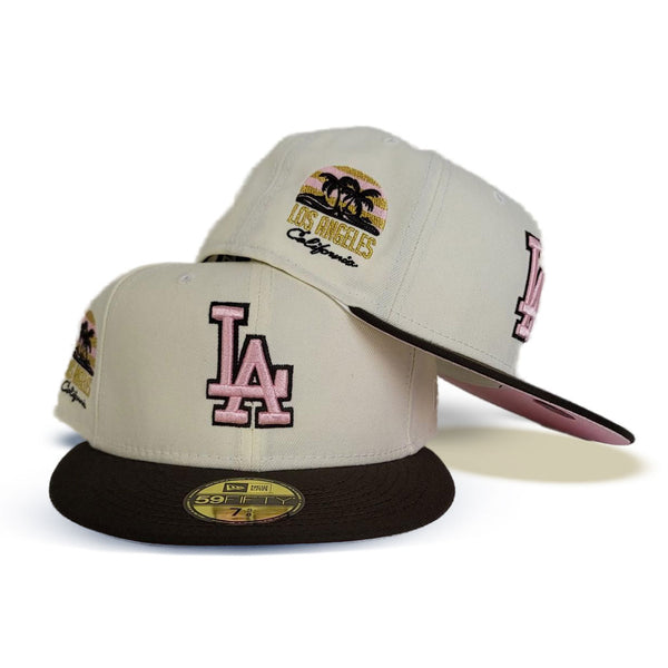 Off White Los Angeles Dodgers Brown Visor Pink Bottom Los Angeles