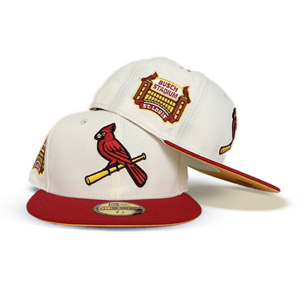 Black St. Louis Cardinals Red Trucker Green Bottom Busch Stadium Final Season Side Patch New Era 59FIFTY Fitted 6 7/8