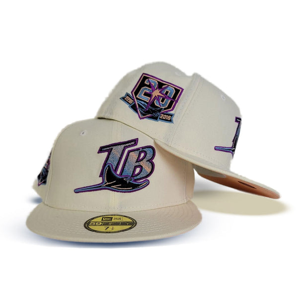 New Era Tampa Bay Rays White/Pink 20th Team Anniversary 59FIFTY Fitted Hat