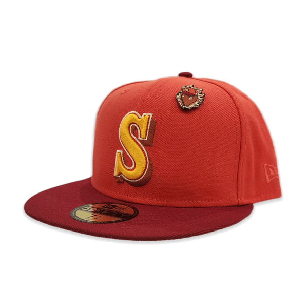 【US限定】NEW ERA 59FIFTY Seattle Mariners Walnut & Orange New Era 59Fifty Seattle Mariners Outerspace Orange Fitted