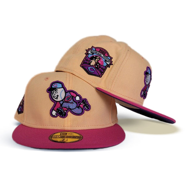 Exclusive Fitted Cincinnati Reds Exclusive Lavender with Pink Under Visor