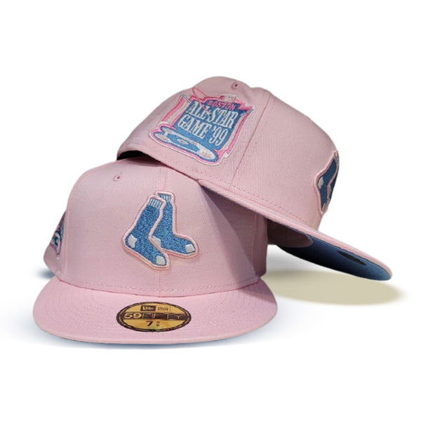 Tan Boston Red Sox Pink Bottom 1999 All Star Game Side Patch New Era 59FIFTY Fitted 7 1/2