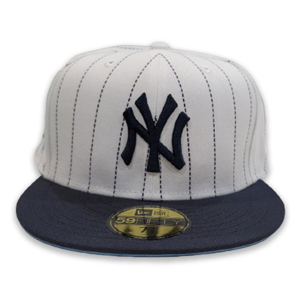 New Era New York Yankees Mens Black Tonal Blue UV 2000 WS Side Patch  59FIFTY Fitted Hat
