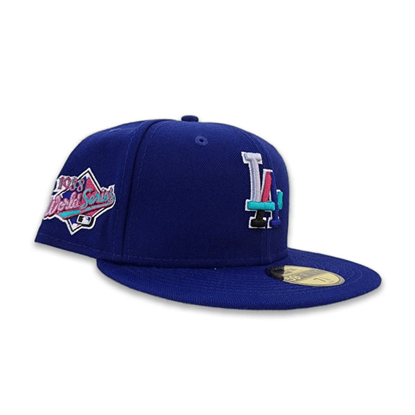 Los Angeles Dodgers New Era 1988 World Series Side Patch 59FIFTY Fitted Hat  - Royal/Light Blue