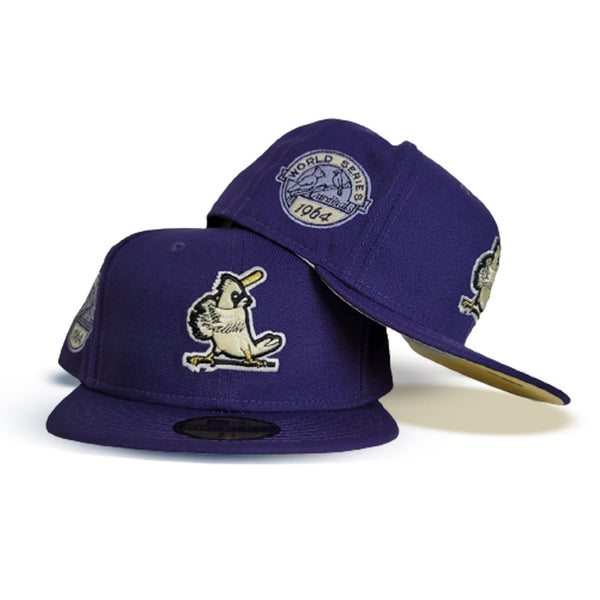 White St. Louis Cardinals Red Visor Grape Purple Bottom 1964 All Star Game Stimpy Collection New Era 59FIFTY Fitted 71/2