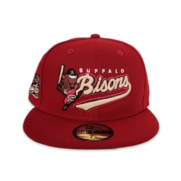 New Era Buffalo Bison Red Adjustable Hat