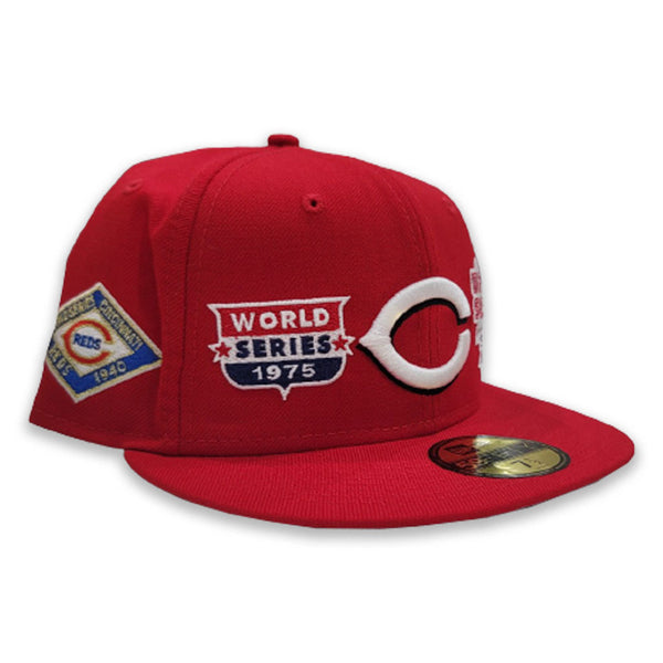 New Era Cincinnati Reds 5x World Series Champions - Red Groovy Edition  59Fifty Fitted Hat, FITTED HATS, CAPS