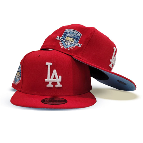 Red Los Angeles Dodgers Icy Blue Bottom 50th Anniversary
