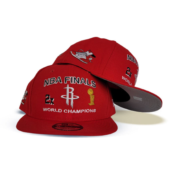 Red NBA Finals 2X World Champions Houston Rockets New Era 9Fifty