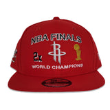 Red NBA Finals 2X World Champions Houston Rockets New Era 9Fifty Snapback