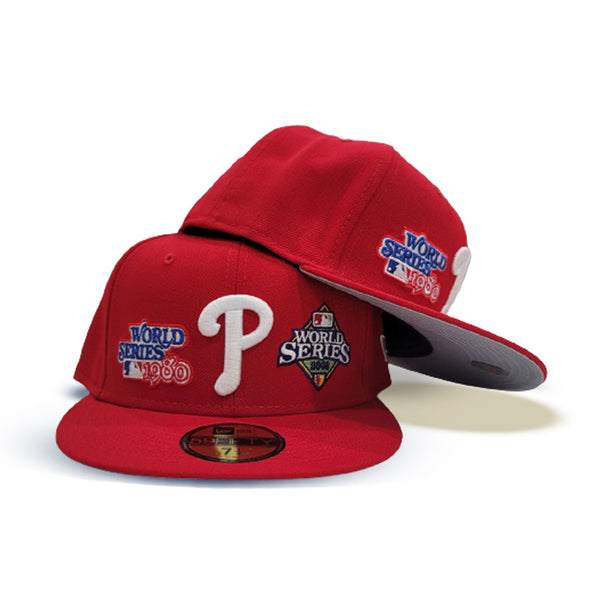 Philadelphia Phillies WORLD SERIES CHAMPS ELEMENTS Red Fitted Hat
