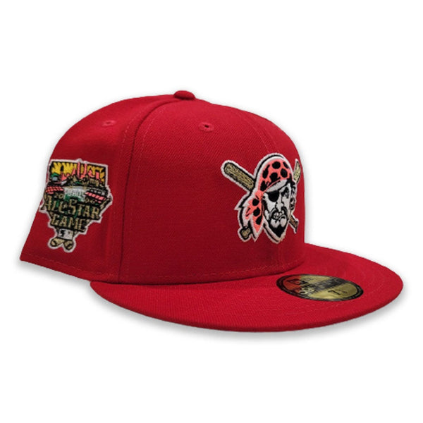 Pittsburgh Pirates pink 2006 all Star Game Snapback hat New Era 47 Tan Pittsburgh Pirates Black Visor Pink Bottom 2006 All Star  main image 4