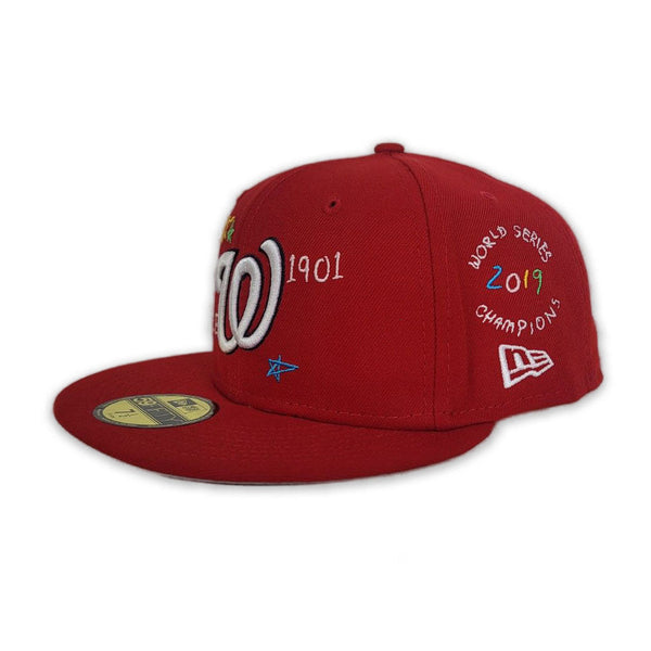 Red Washington Nationals Scribble New Era 59FIFTY Fitted 8