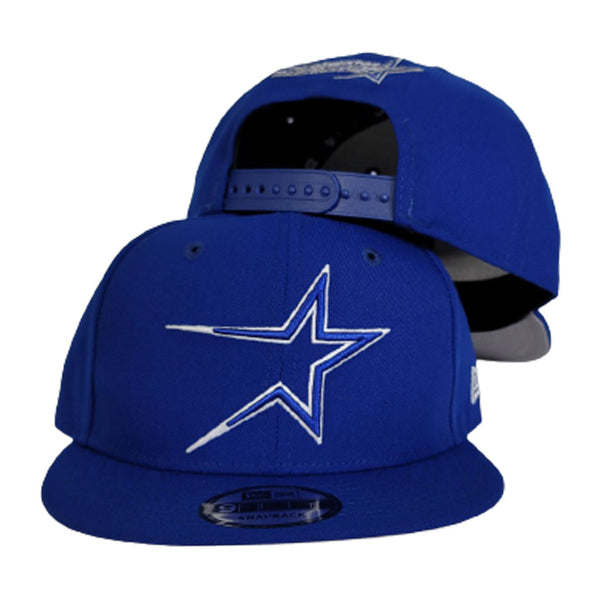 Custom Blue Houston Astros Fitted Hat by RR Customs