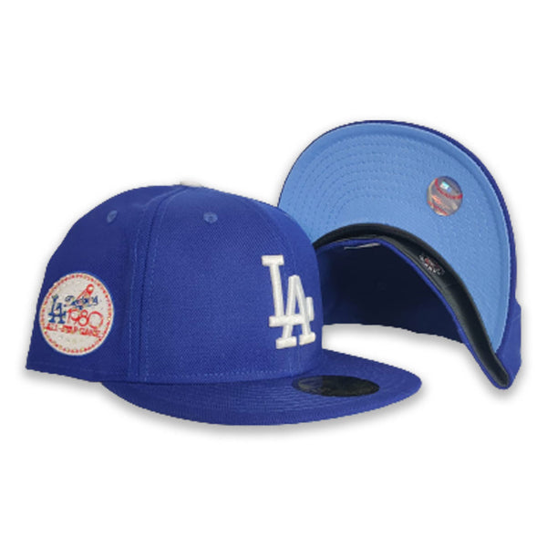 Royal Blue & Hot Pink LA Dodgers Diamond Hat Swarovski 