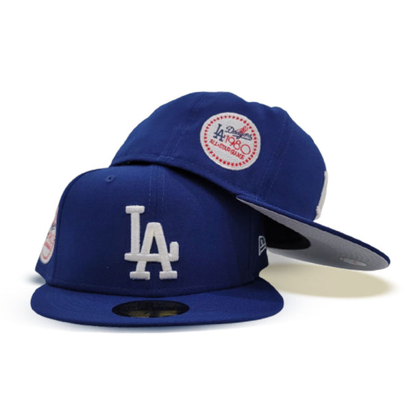 Royal Blue Los Angeles Dodgers Icy Blue Bottom Swarovski Crystal 1980 All Star Game Side Patch New Era 59FIFTY Fitted 73/4