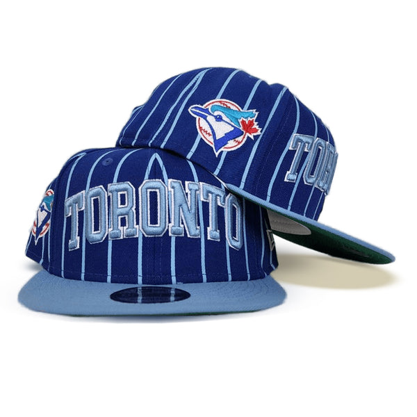 Royal Blue Toronto Blue Jays Pinstripe Green Bottom New Era 9Fifty Sna –  Exclusive Fitted Inc.