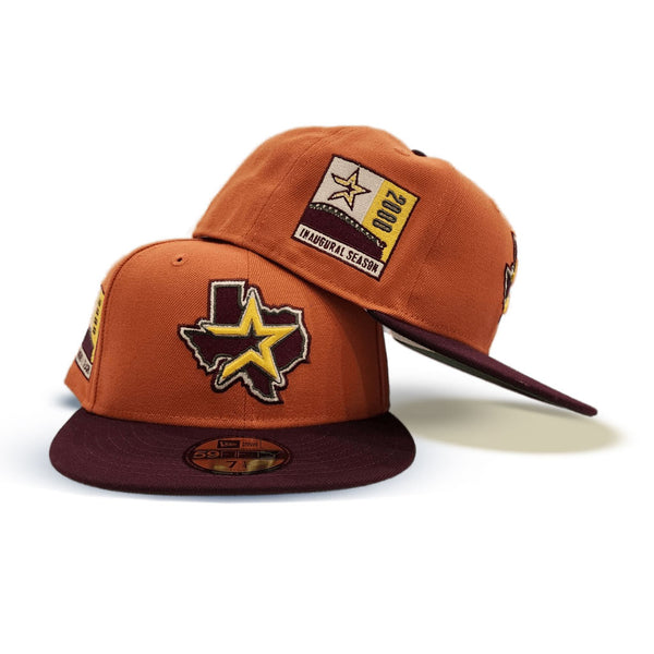 Rust Houston Astros Maroon Visor Olive Green Bottom 2000 Inaugural