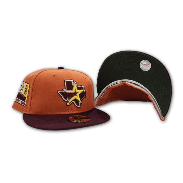 Rust Houston Astros Maroon Visor Olive Green Bottom 2000 Inaugural Sea