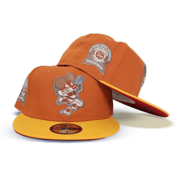 Red Detroit Tigers 1968 World Series Custom New Era Fitted Hat