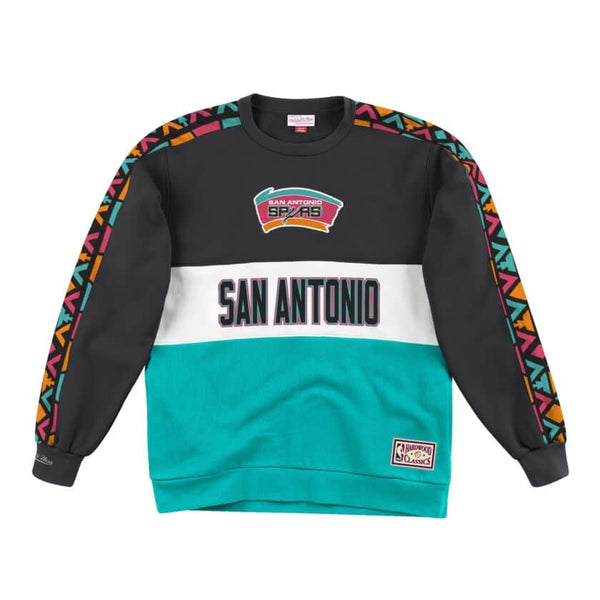 Mitchell & Ness Fashion Fleece Crew San Antonio Spurs