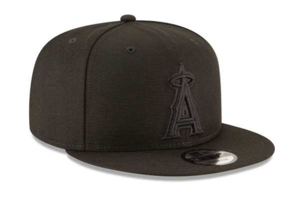 New Era mens Los Angeles Angels of Anaheim MLB Basic Black White 9Fifty  Snapback