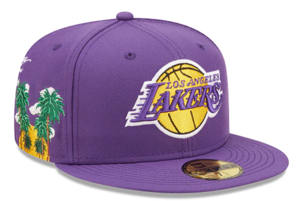 Purple Los Angeles Lakers Cloud Icons New Era 59Fifty Fitted