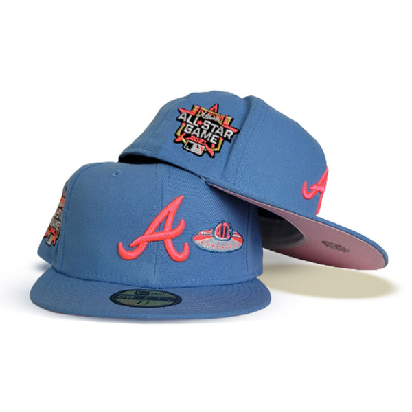 Brown Atlanta Braves Pink Bottom 2021 All Star Game Side Patch New Era  59Fifty Fitted