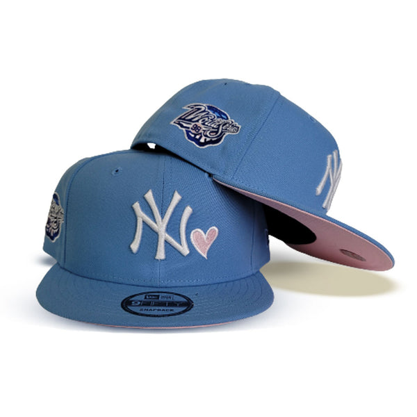 Navy Blue New York Yankees Pink Bottom Yankee Stadium Side Patch New Era  9Fifty Snapback