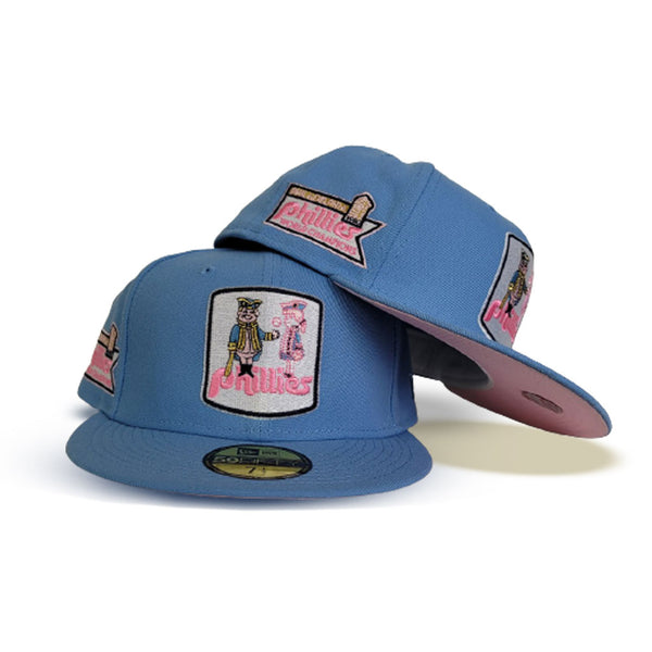 Sky Blue Philadelphia Phillies Pink Bottom 1980 World Champions Side P –  Exclusive Fitted Inc.