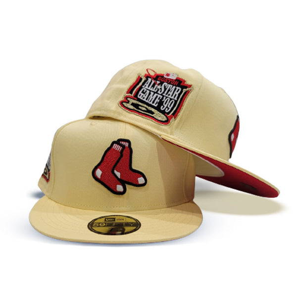 Soft Yellow New Era Boston Red Sox Red Bottom 1999 All Star Game side Patch  59Fifty Fitted