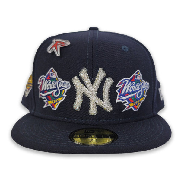 Swarovski Crystal Red NY Yankees Subway Series Patch New Era Fitted 8