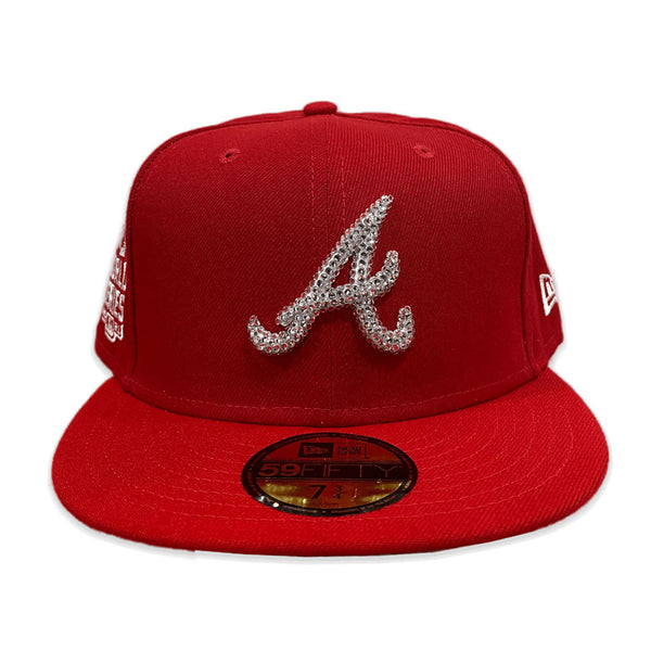 Navy ATL Braves Bling Hat swarovski Crystals Braves Sparkle 