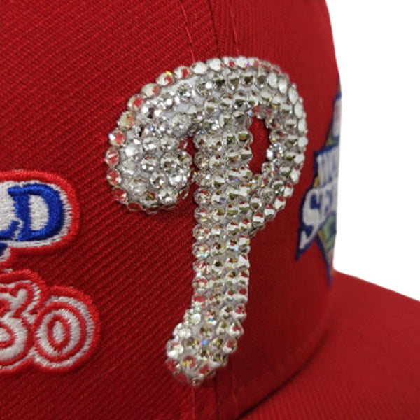 Philadelphia Phillies Retro WOMENS Swarovski Bling New Era Adjustable Hat Cap Philadelphia Phillies Snapback Rhinestones - Etsy New Zealand main image 3