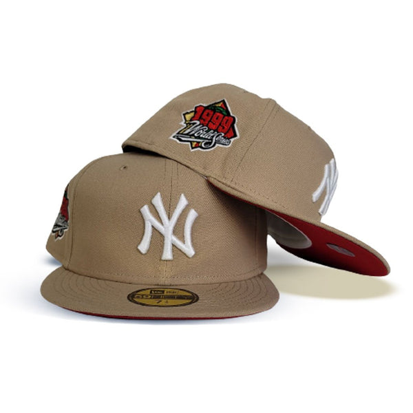 New York Yankees New Era Tan/Black 1999 Custom Side Patch 59FIFTY Fitted Hat, 7 7/8 / Tan