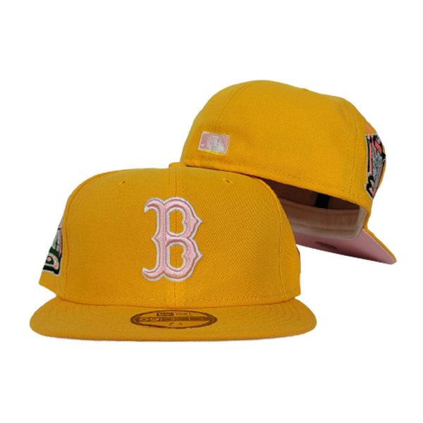 【US限定】New Era 59FIFTY Boston Red Sox ASG1999 LightYellow Boston Red Sox New Era 59Fifty Yellow Pink 1999 ASG Fitted