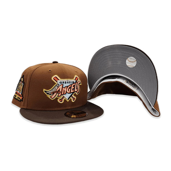Toast Los Angeles Angels Brown Visor Gray Bottom 50th Anniversary Side