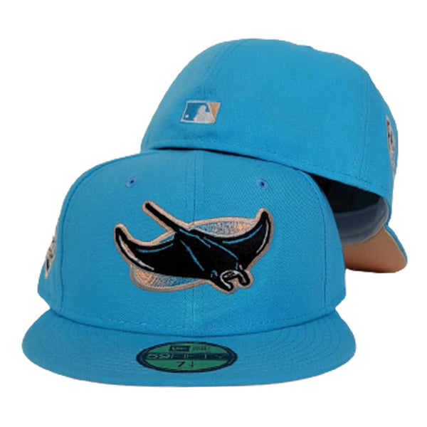 Tampa Bay Rays New Era Cooperstown Collection 20th Anniversary Side Patch  Yellow Undervisor 59FIFTY Fitted Hat 