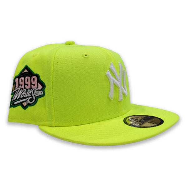 NY Yankees 1999 World Series New Era 59FIFTY Black Fitted Hat Neon Gre –  USA CAP KING