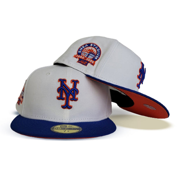 Orange New York Mets Camo Visor Gray Bottom Shea Stadium 40th Anniversary Side Patch New Era 59FIFTY Fitted 73/8