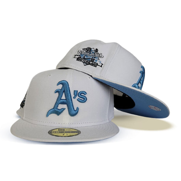 White Philadelphia Athletics Royal Visor Green Bottom 1929 World Series Side Patch 59FIFTY Day New Era 59FIFTY Fitted 8