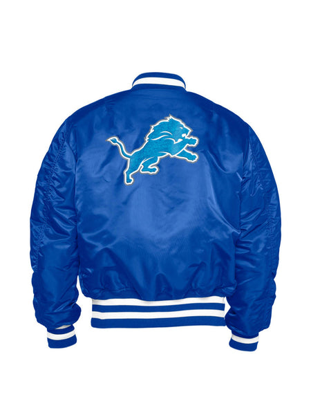 Show Time Detroit Lions Satin Black Jacket