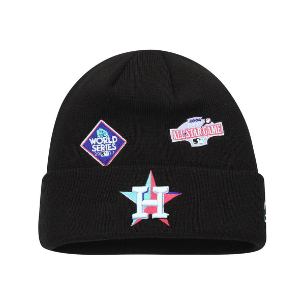 Official New Era Polarlights Knit Atlanta Braves Black Beanie Hat