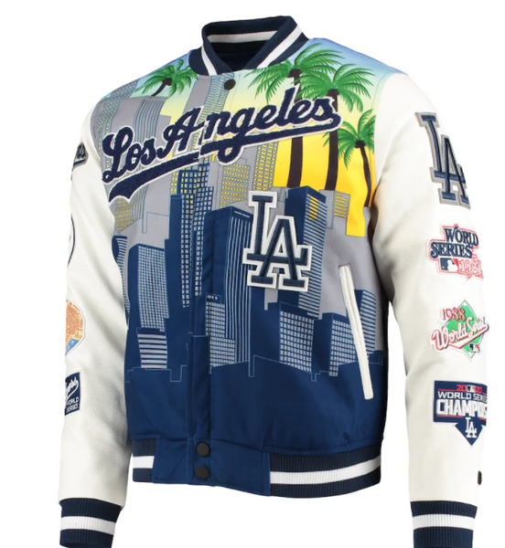 Los Angeles Dodgers JH Design 2020 World Series Champions Poly-Twill  Full-Snap Jacket with Embroidered