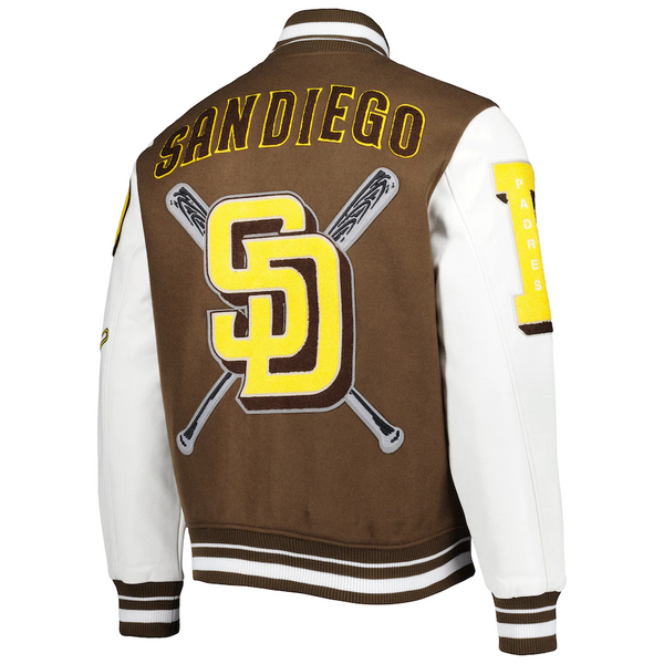San Diego Padres ジャケット ブラウン New Era San Diego Padres Brown Varsity Wool Jacket